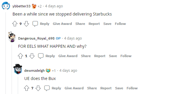 a response to why is starbucks not on doordash