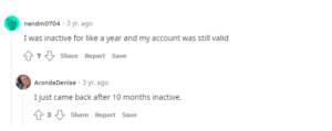 redditors on how long can you be inactive on doordash